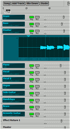 MultitrackStudio main window (Standard theme)