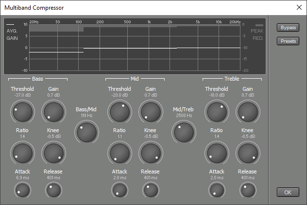 Multiband Compressor window