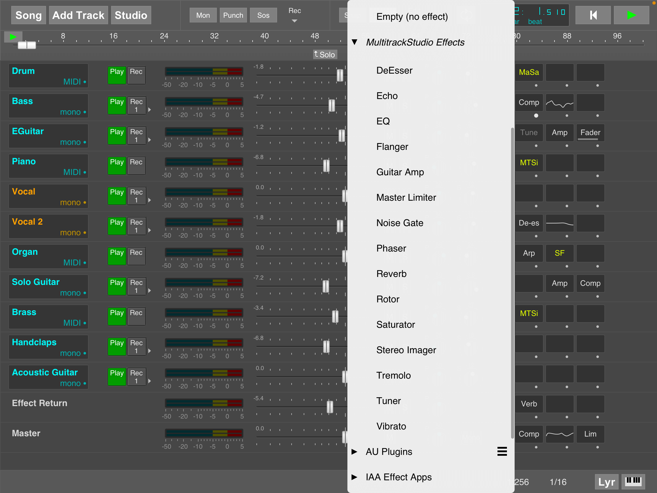 Effect selector