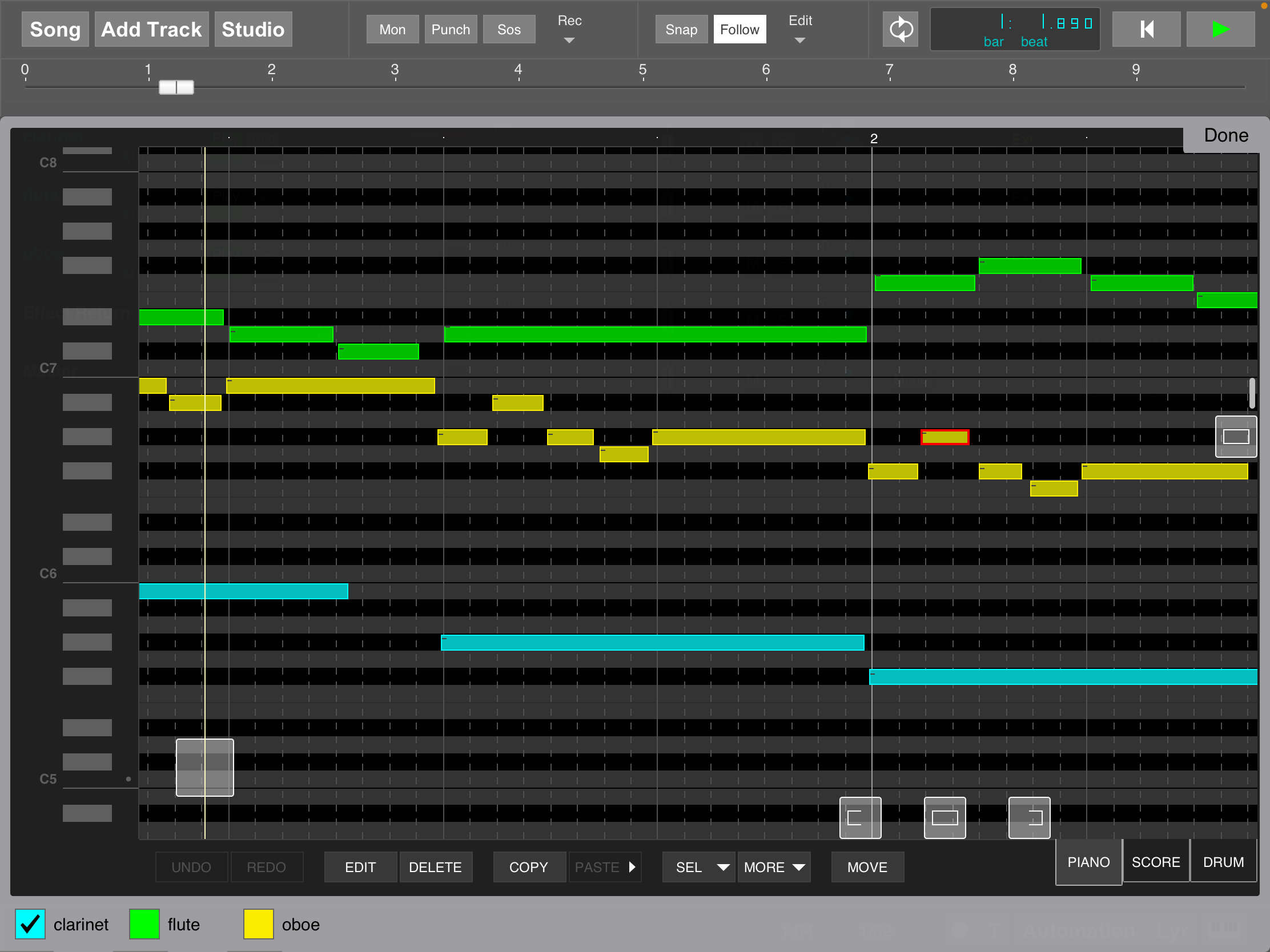 Multi MIDI Editor (pianoroll)