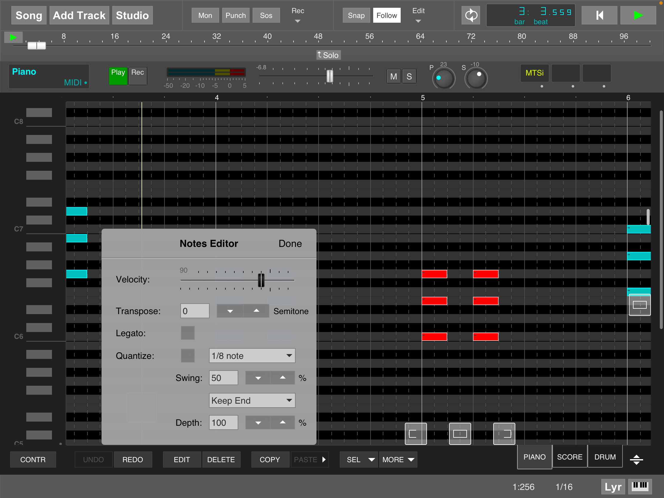 Editing note properties
