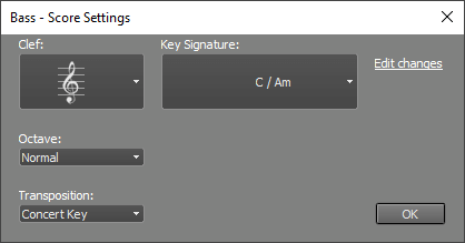 Score Settings